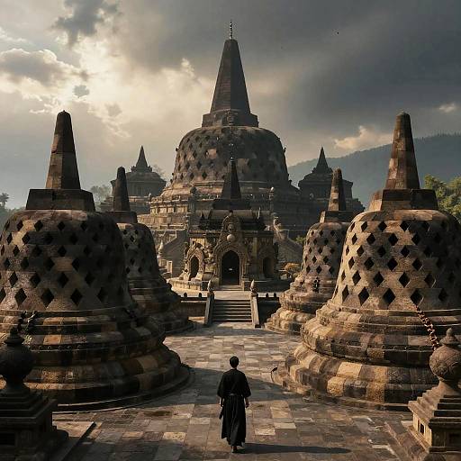 Epic Cinematic Borobudur Hyperreal Poster