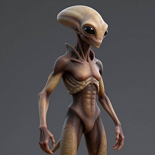 Human-Alien Crossbreed 3D Render