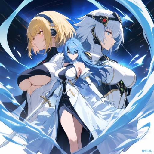 Aigis & Android Girls Crossover Art