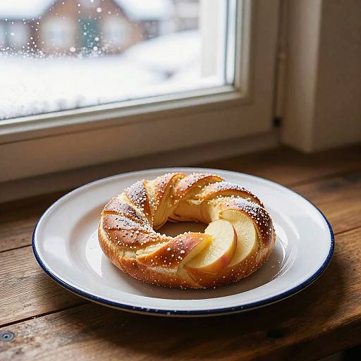 Cozy Apple Strudel in Swiss Bakery