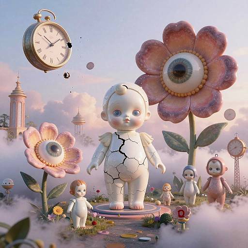 Surreal Dreamscape with Bizarre Elements