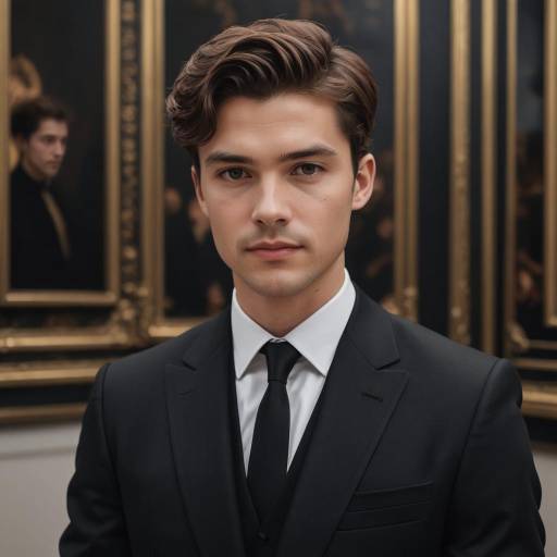 Stylish Young Man in Black Suit Stylish Young Man in Black Suit