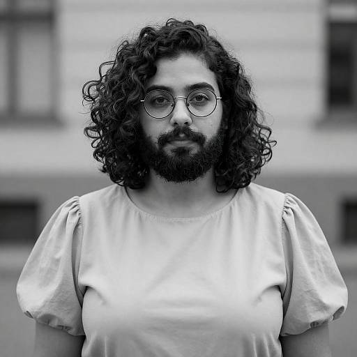 Striking Portrait of a Bearded Woman