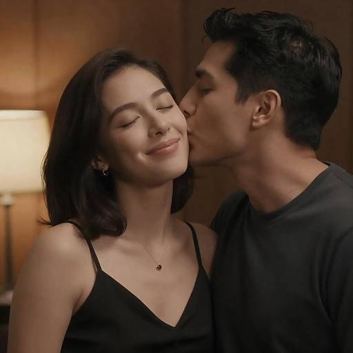 Romantic Moment: A Tender Kiss