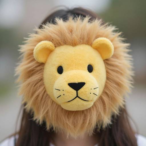 Kawaii Woman with Lion Face Accessories