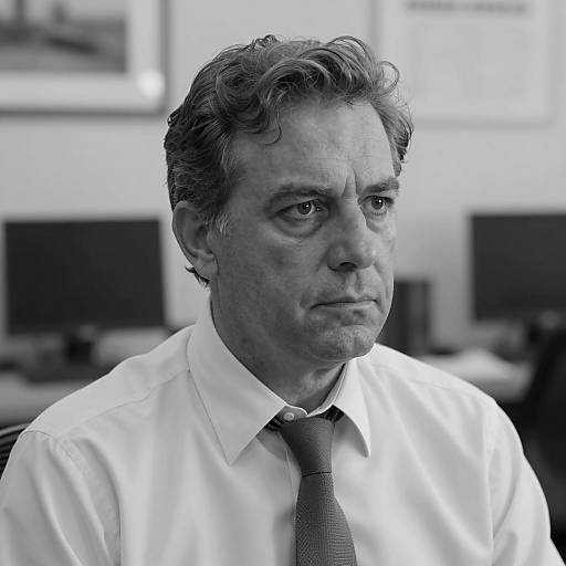 Serious Middle-aged Man in Office