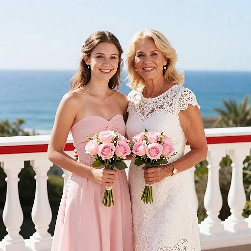 Joyful Bonding by the Ocean