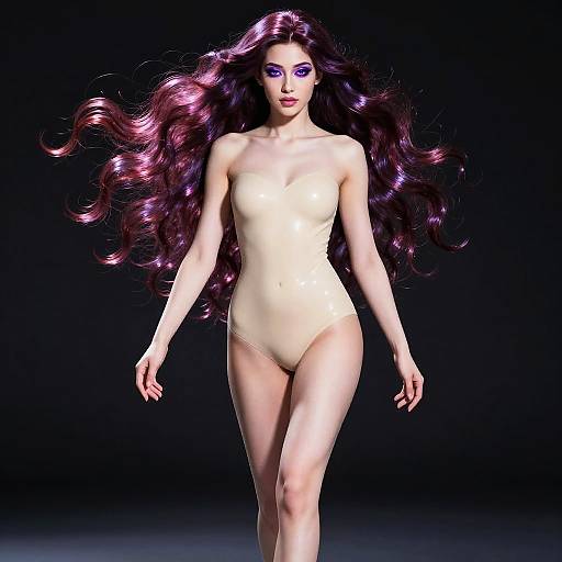 Ethereal Goddess with Shimmering Hair