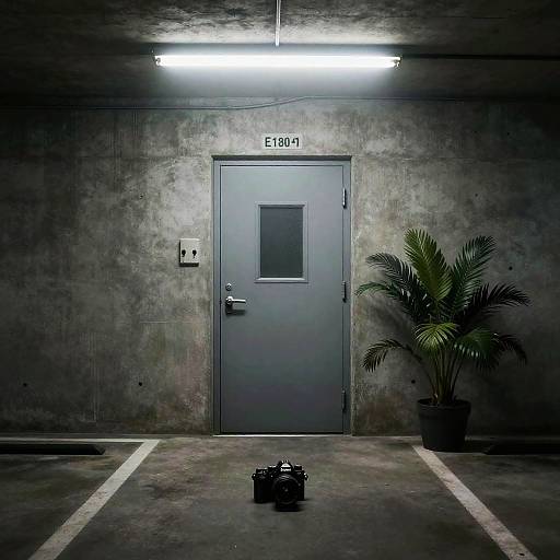 Habitable Backroom: Liminal Parking Photograph
