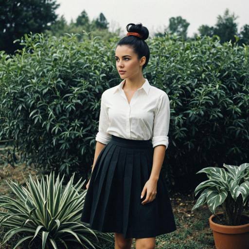 Woman in Classy Attire Standing Outdoors