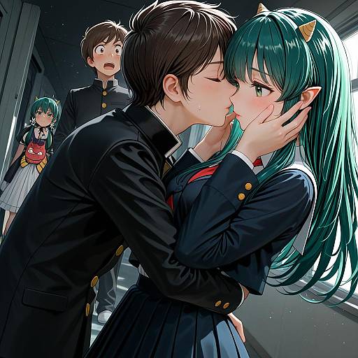 Illustration of Moroboshi ataru, urusei yatsura in the style of Turisasu