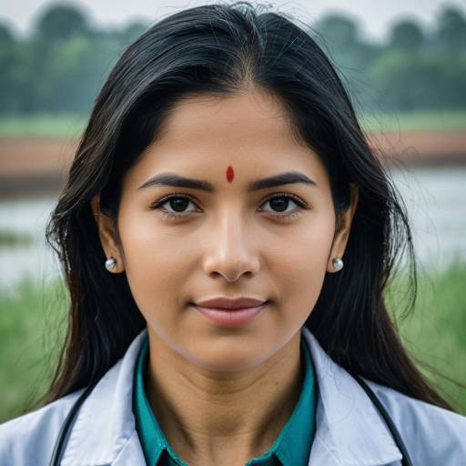 Portrait of Indian Female Epidemiologist Outdoors