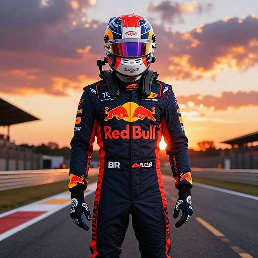 Futuristic Red Bull F1 Racing Suit