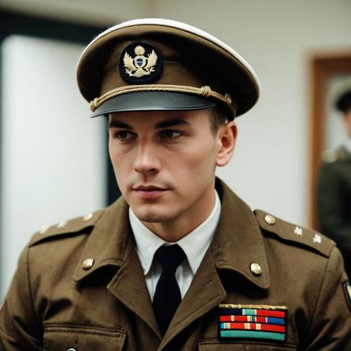 Realistic Military Costume Portrait of Man