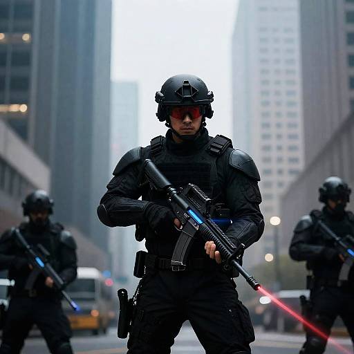 Urban Warrior in Tactical Armor