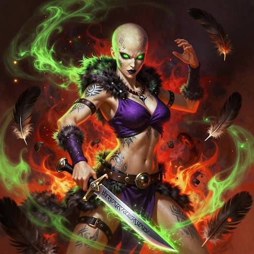 Fiery Stealth Assassin with Runes