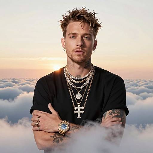 Young Dolph Sunrise Portrait in Clouds