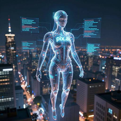Pix.ai Futuristic AI in Cybercity