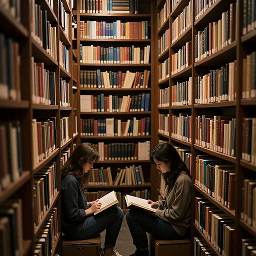 Silent Intellectual Symphony in Library