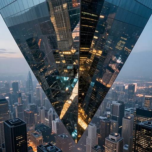 Inverted Glass Pyramid Over Metropolis