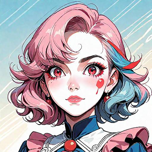 Anime Girl in Clown Costume Classroom