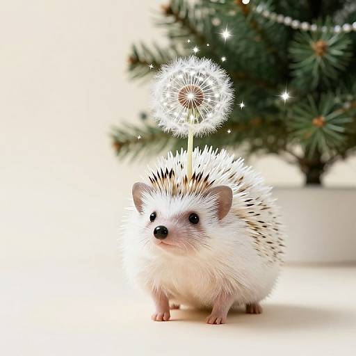 Crystal Dandelion Hedgehog Under Tree