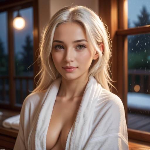 Cozy Anime Portrait of a Young Woman