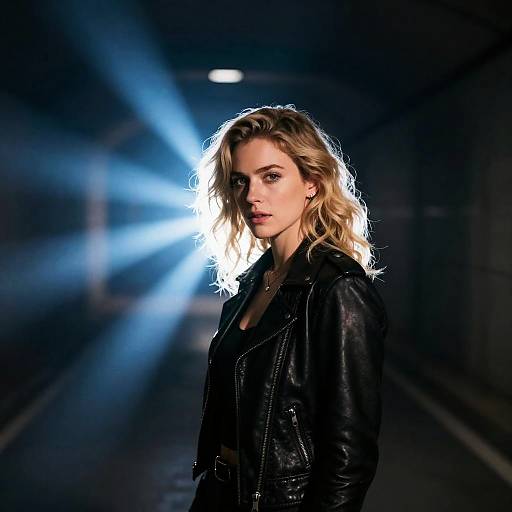 Dramatic Portrait in Circular Tunnel