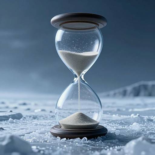 Eternal Hourglass in Icy Silence