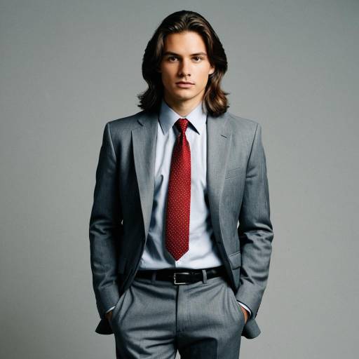 Stylish Boy in a Unique Suit