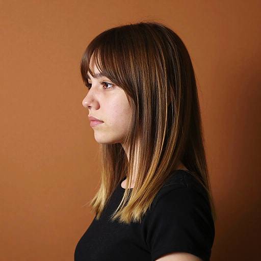 Side Profile Portrait of Young Woman