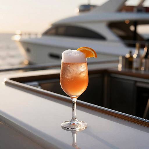 Rosé Cocktail on Luxury Yacht Deck
