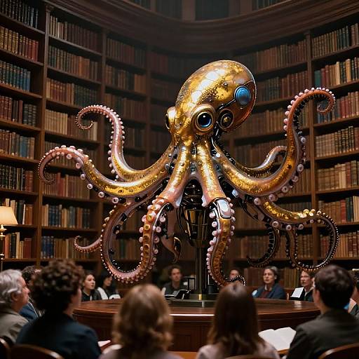 Mechanical Octopus Orchestra in Library