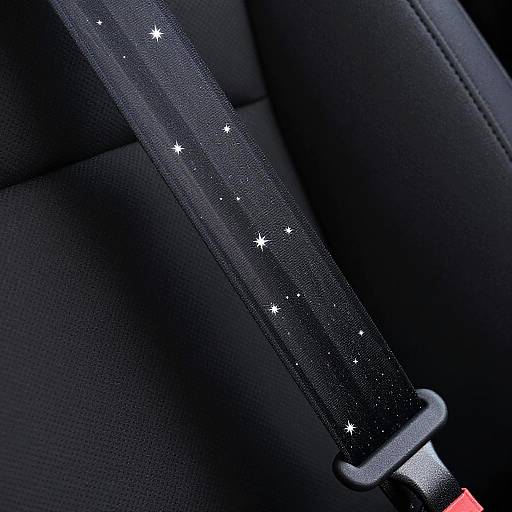 Starry Pattern Car Seatbelt Close-Up