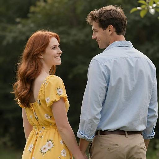 Couple Sharing a Moment Outdoors