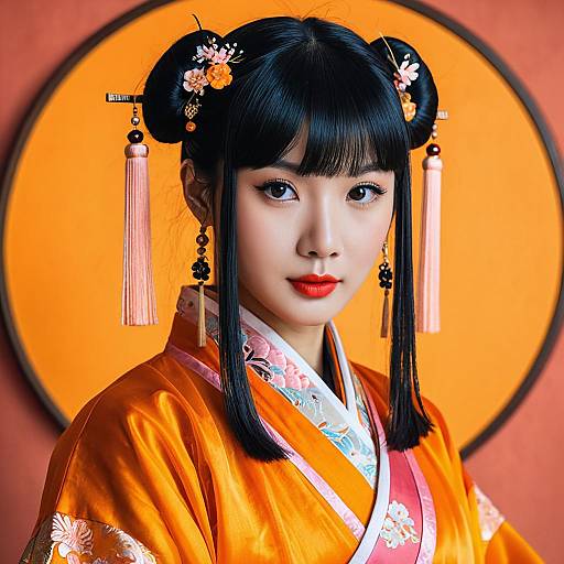 Vivid Retro Fantasy Hanfu Portrait