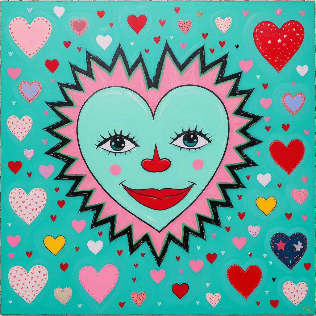 Cheeky Heart in a Pop Art Style