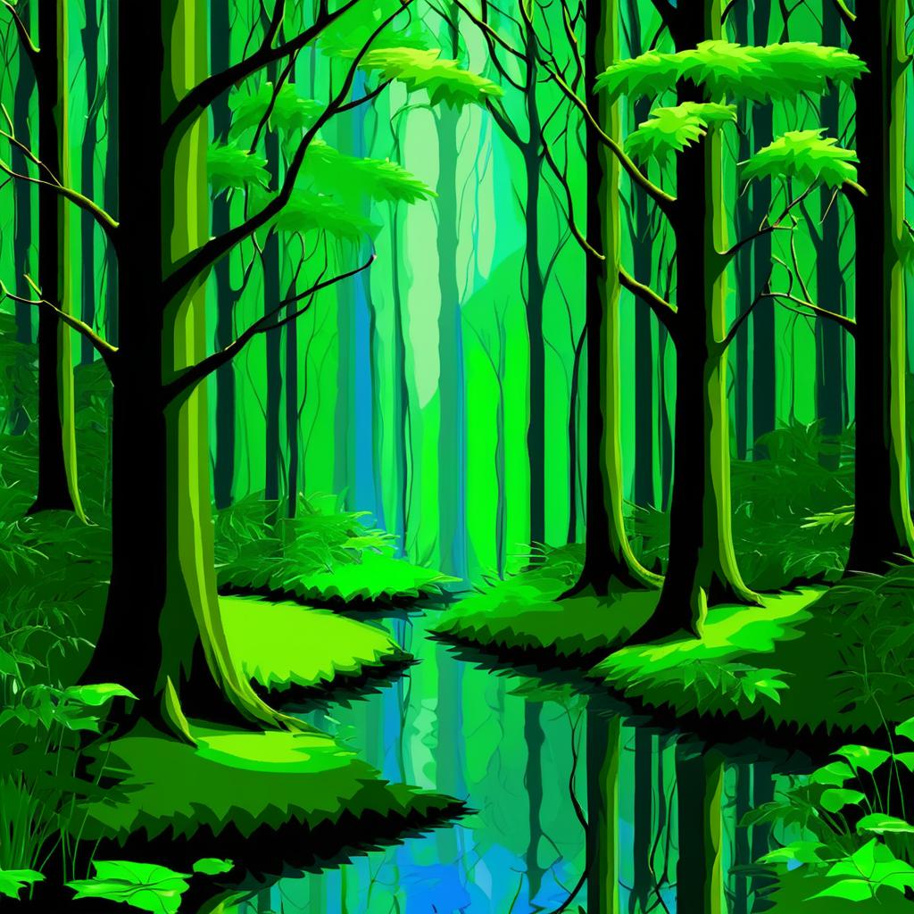 Whimsical Enchanted Forests in MSPaint