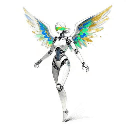 Minimalist Robot Angel Confidant