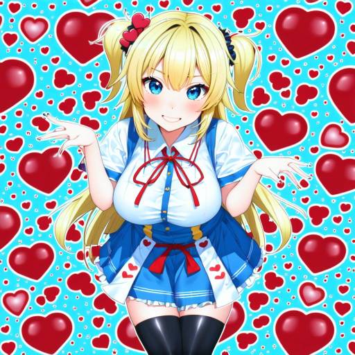 Illustration of Akai haato (1st costume), hololive in the style of Furau