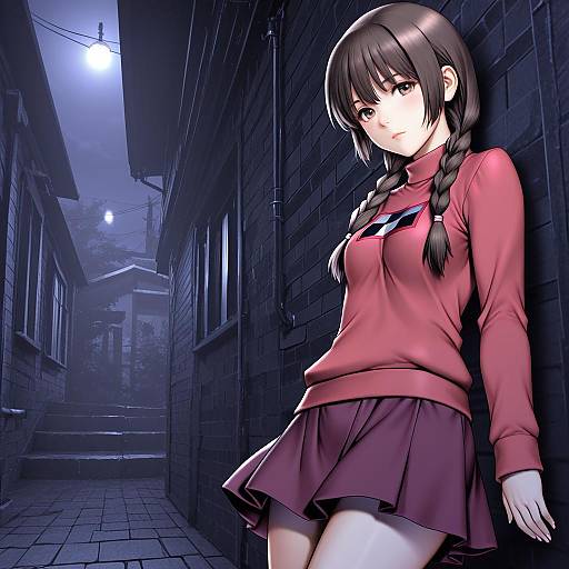 Illustration of Monoe, yume nikki in the style of Saigado