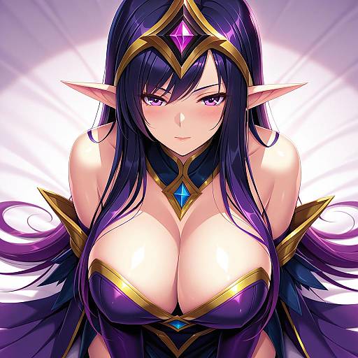 Illustration of Morgana (league of legends), league of legends in the style of Cygnus (cygnus7)
