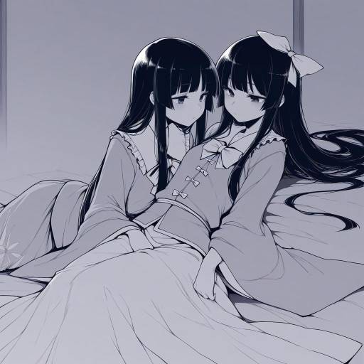 Monochrome Art Featuring Houraisan Kaguya