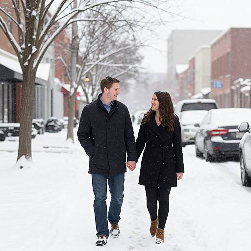 Winter Engagement Walk in Grand Rapids