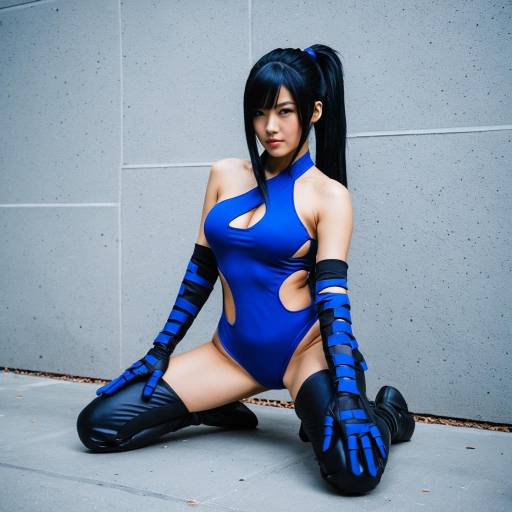 Seductive Kitana Cosplay Ensemble