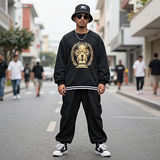 Urban Hip Hop Man Outfit