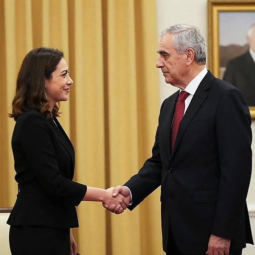 Professional Handshake in Indoor Setting