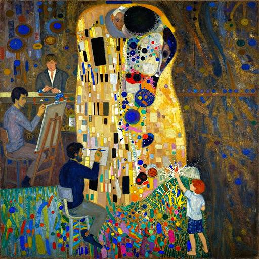 Klimt-Style Art Studio Contrast