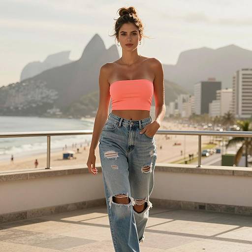 Casual Summer Fashion at Copacabana Beach