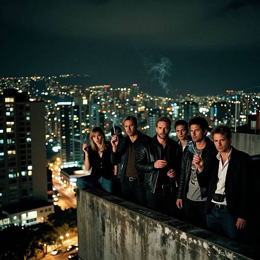 Jason Bourne Style Friends on Rooftop